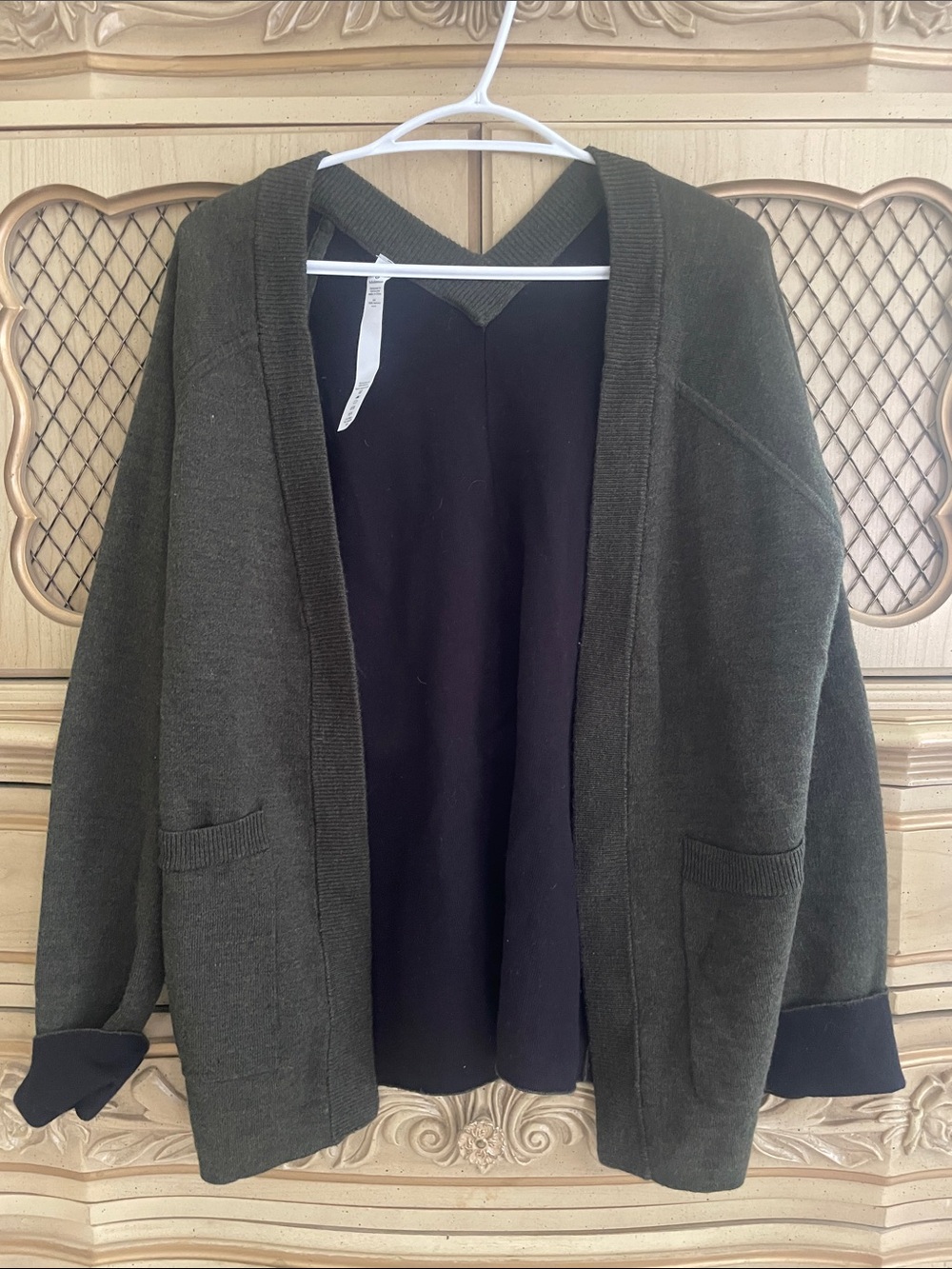 lululemon athletica Olive Green Open-Front Cardigan